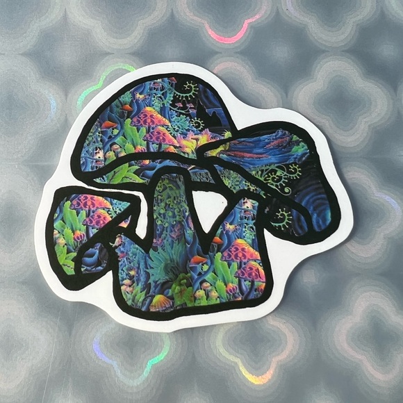 Magic Mushroom Village Shrooms Nature Art Accent Decor Single Waterproof Sti… - Picture 3 of 4